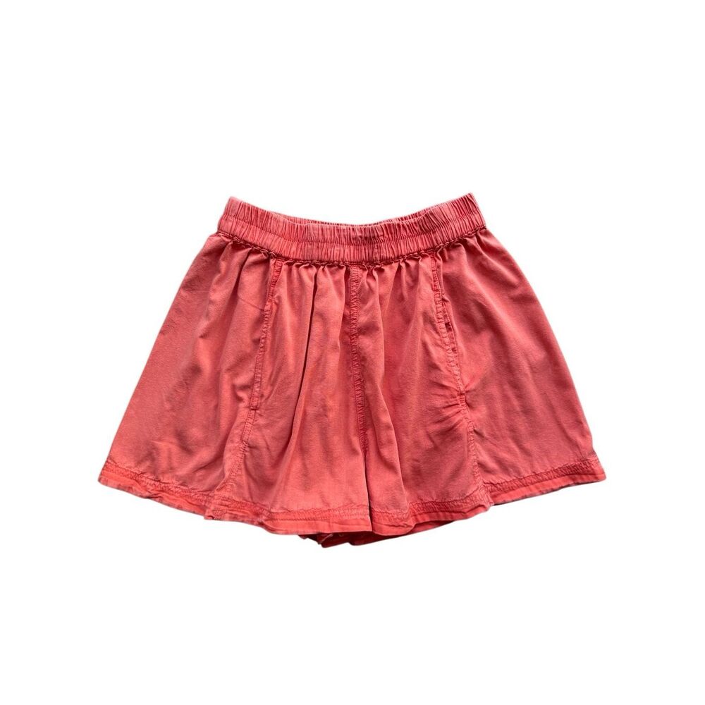 Free People Free People Get Free Poplin Pull-On Shorts In Washed Orange Size S - Picture 4 of 11